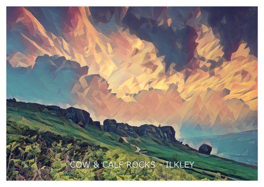 Cow and Calf Rocks Ilkley Print