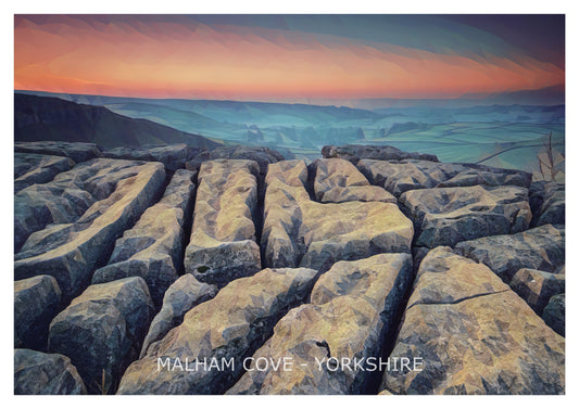 Malham Sunrise Art Print