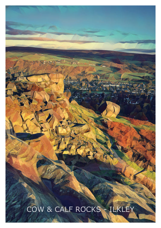 Cow and Calf Rocks Ilkley Print