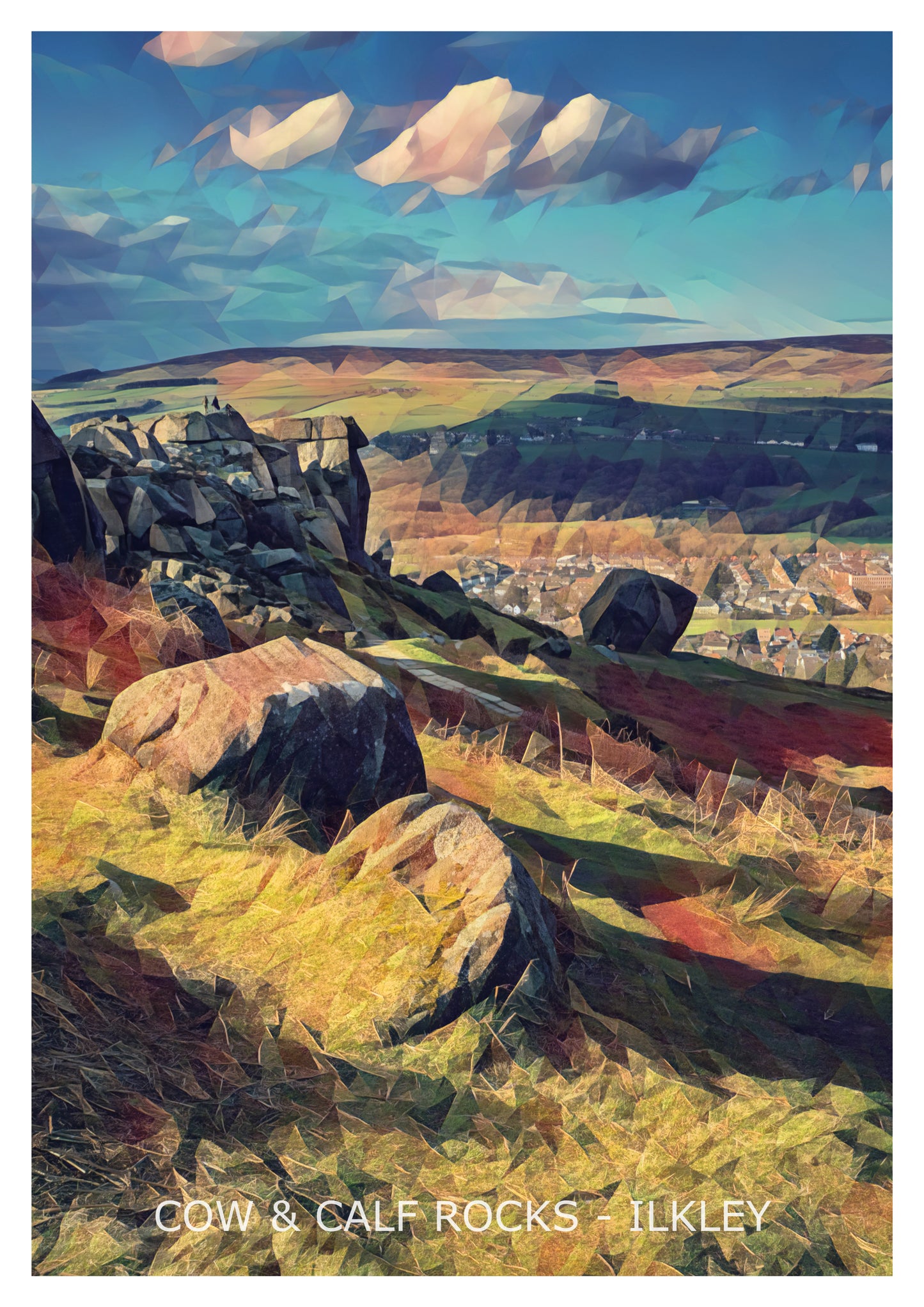 Cow and Calf Rocks Ilkley Print