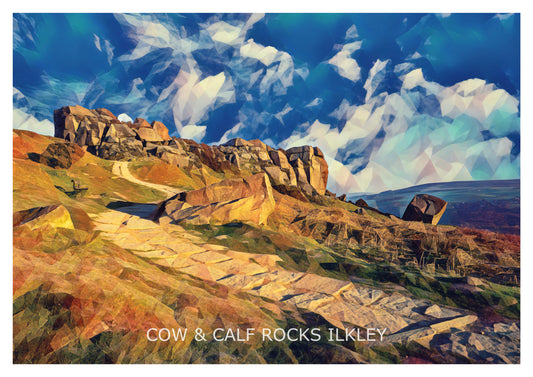 Cow and Calf Rocks Ilkley Print