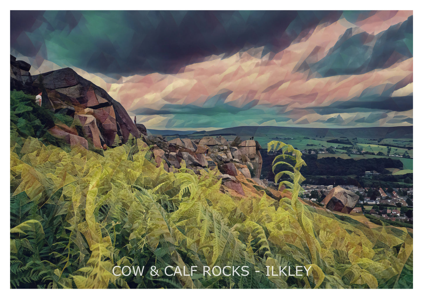 Cow and Calf Rocks Ilkley Print