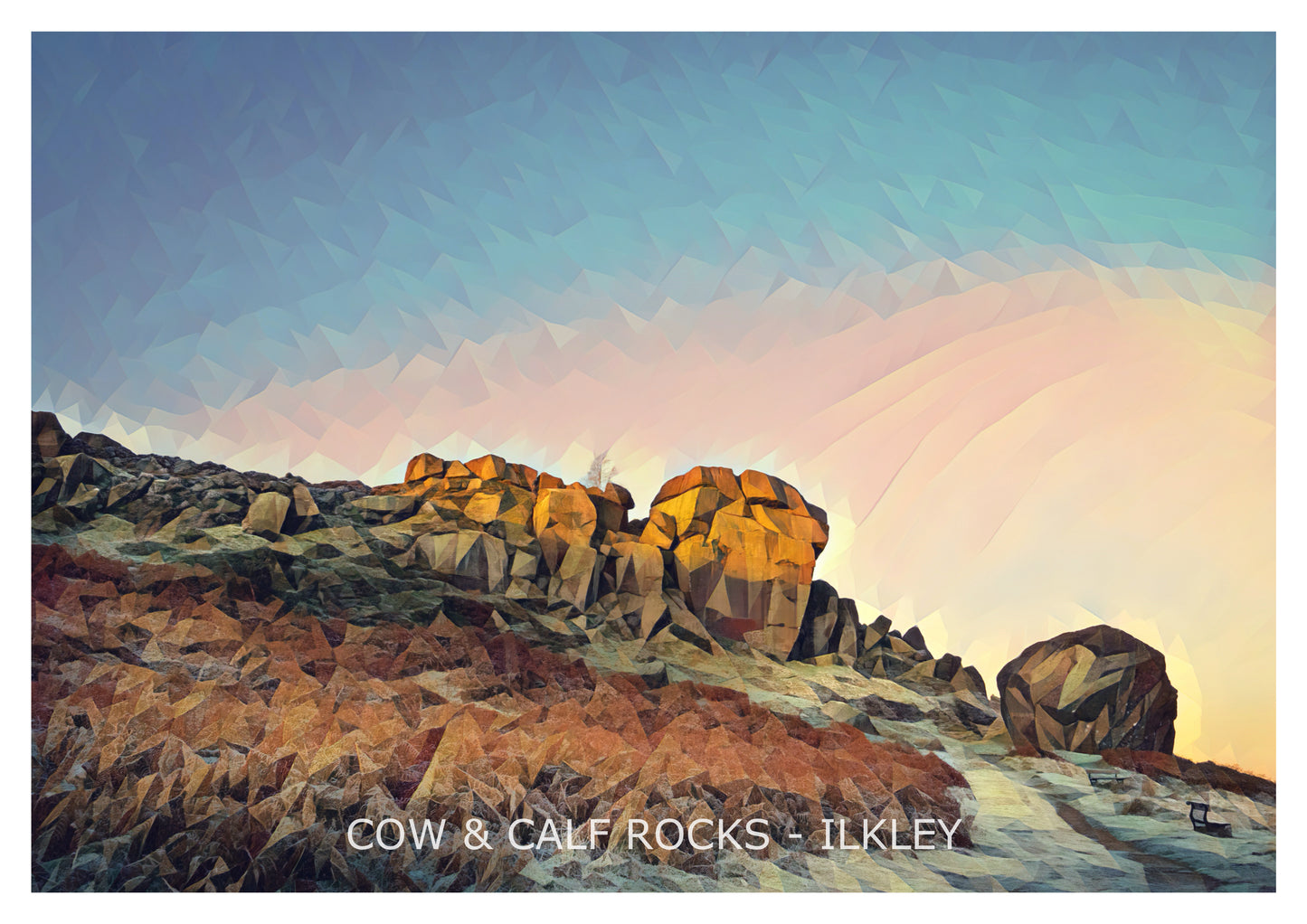 Cow and Calf Rocks Ilkley Print