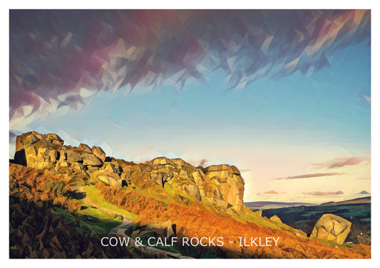 Cow and Calf Rocks Ilkley Print