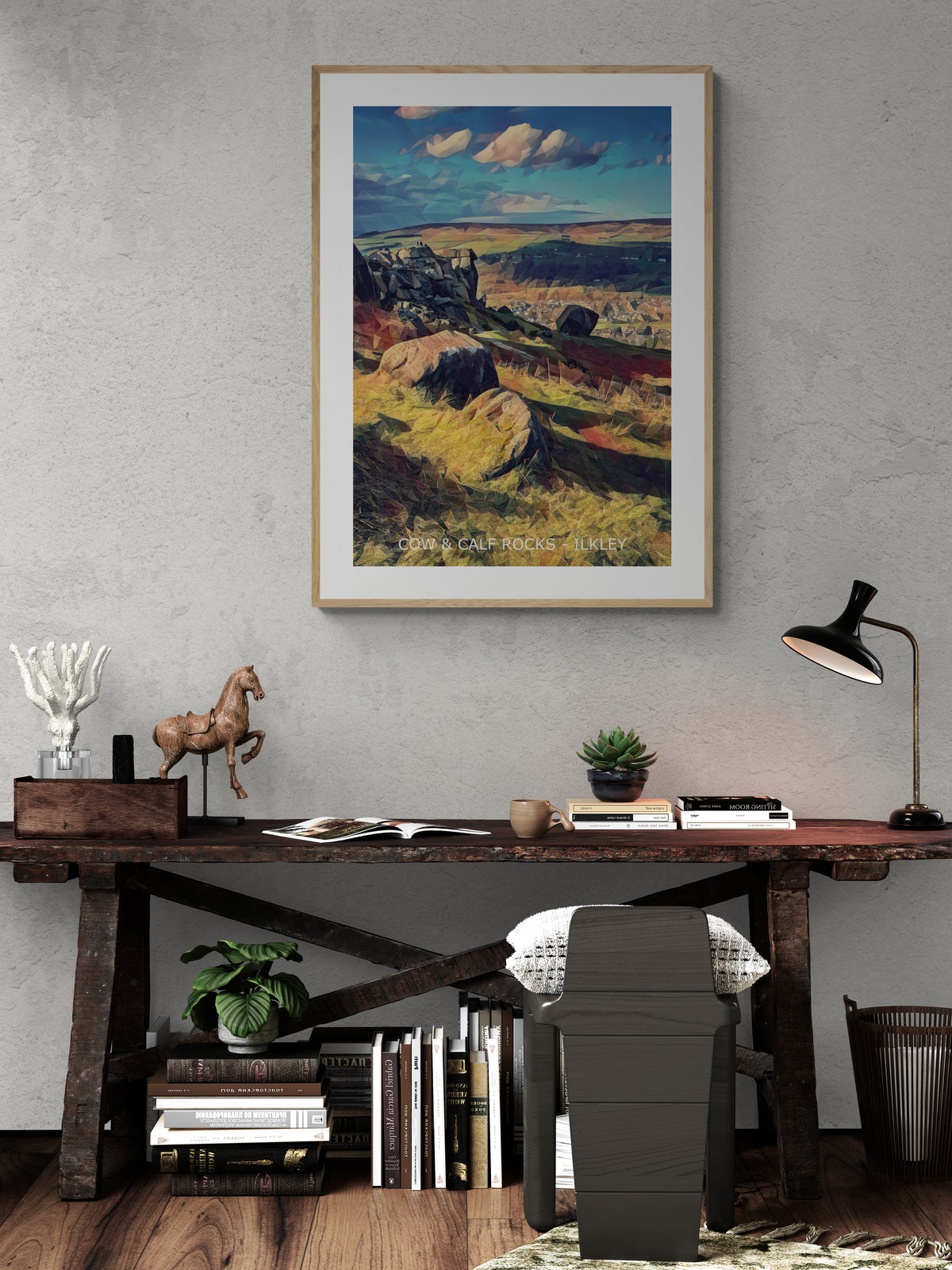 Cow and Calf Rocks Ilkley Print